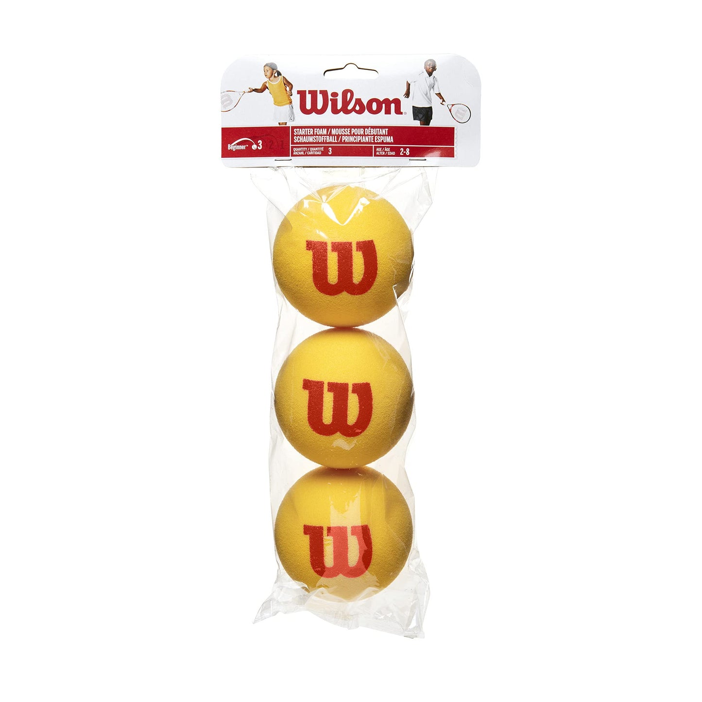 Wilson Sporting Goods Starter Foam Tennis Ball - 3 Ball Pack,Orange,WRZ258900