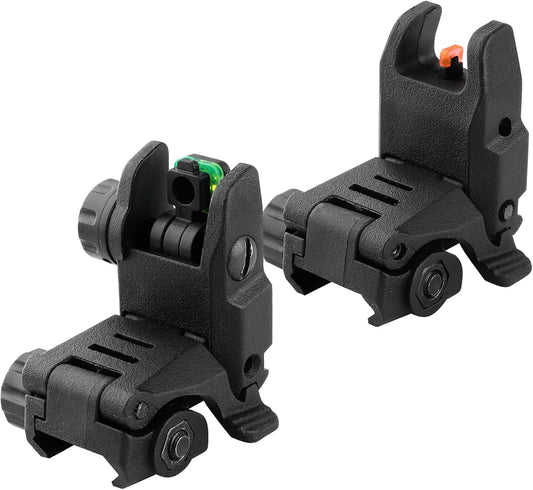 Skiennix Flip Up Sights - Lightweight Front & Rear Tactical Sights for Enhanced Accuracy