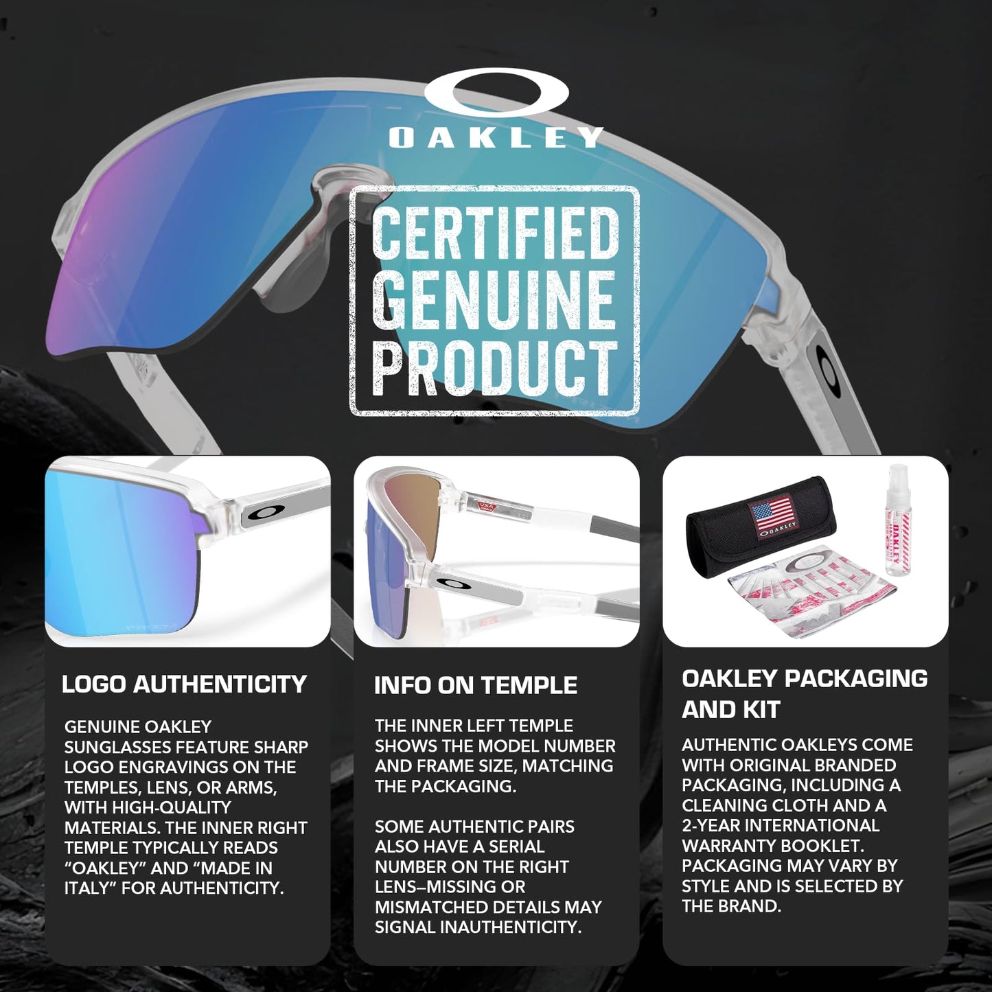 Oakley CORRIDOR SQ OO9415 Sunglasses MATTE CLEAR Frame with PRIZM SAPPHIRE Lenses With Official Eyewear Kit
