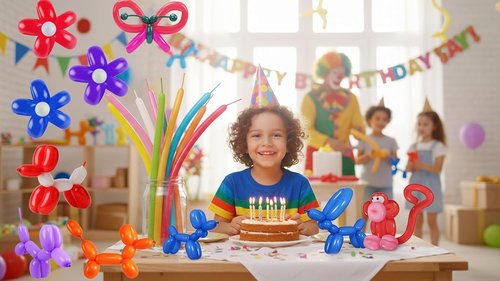 KADBANER 260Q Long Balloons - 100 Pack Latex Balloons for Graduation, Wedding & Birthday Celebrations