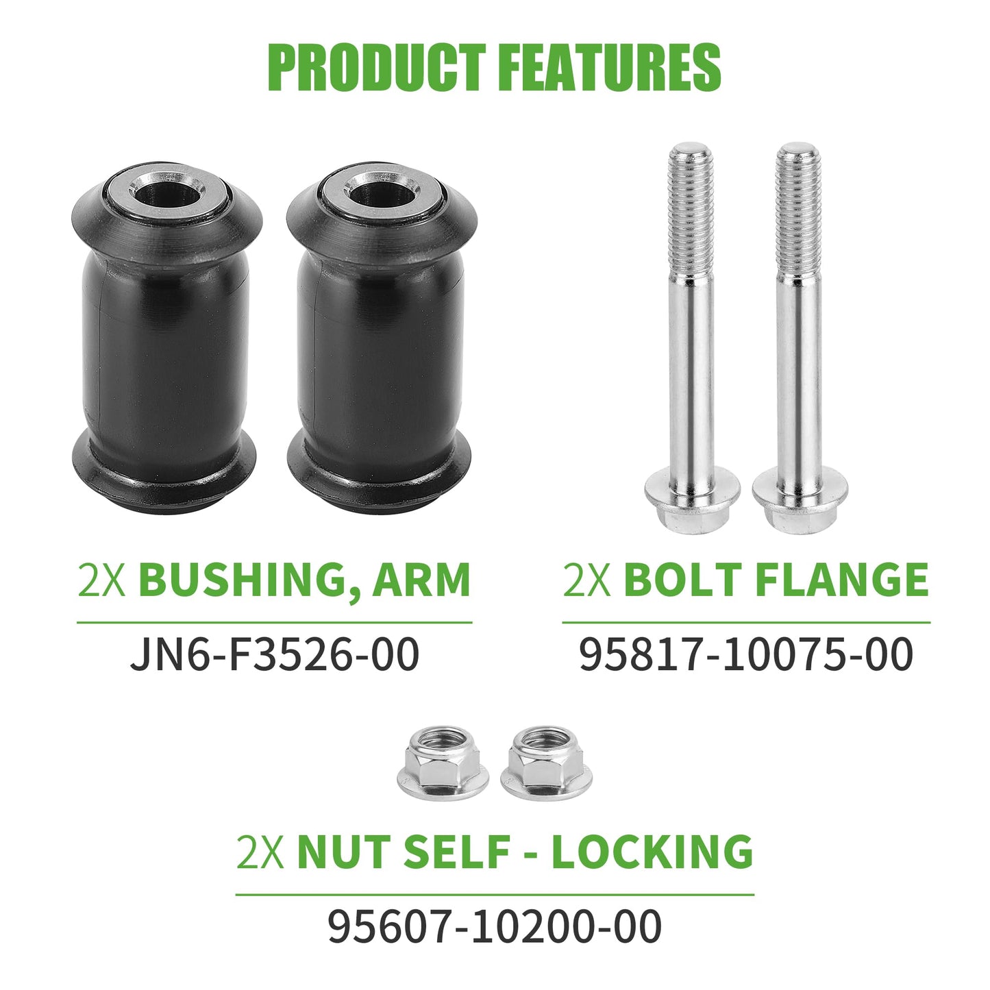 10L0L Golf Cart Front Lower Control Arm Bushing Kit for Yamaha G2 G8 G16