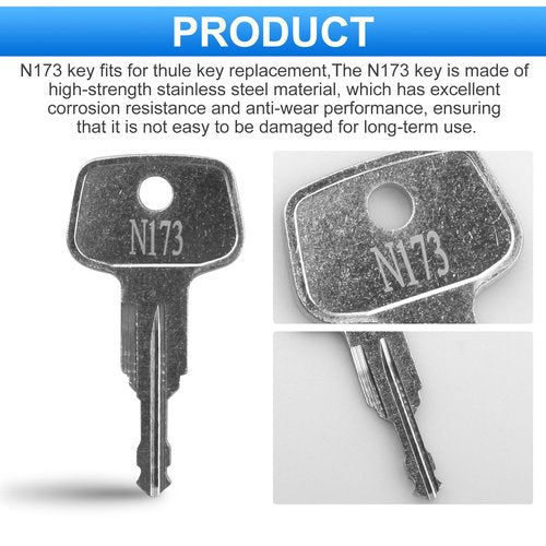 Hugexpen N173 Key Replacement for Thule Rack Core, Key Cylinder for Bike Rack Lock, Roof Cargo Lock, Roof Rack Locks, Cross Bars, Towers, Ski Rack Etc
