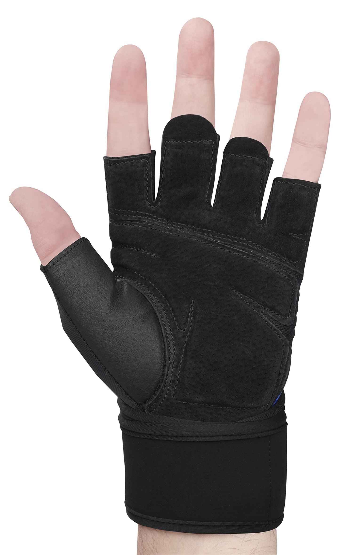 Harbinger Training Grip Wristwrap Weight Lifting Gloves, Unisex, Medium, Blue