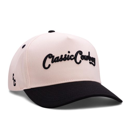 Classic Cowboy The Kelce Snapback Cap for Men and Women – Off-White and Black Adjustable Snap Back Hat – Ideal for Outdoors and Everyday Wear