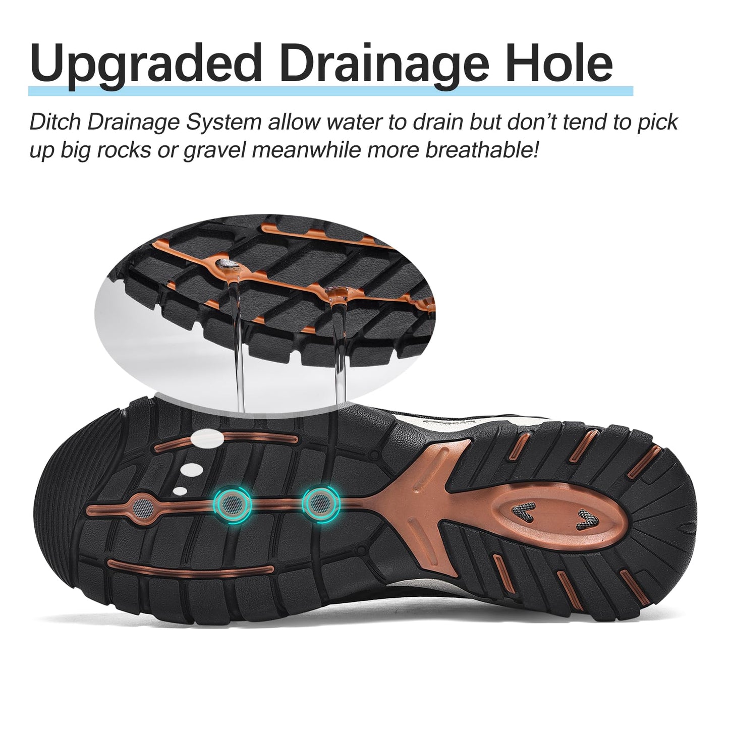 TRAILBLITZ Water Shoes Men Quick Drying Outdoor Hiking Barefoot Boat Footwear Aqua Shoes for Water Sport Waders Diving Hiking Sailing Travel Beach Wading Swimming Fishing Kayaking(11 Men, Black)