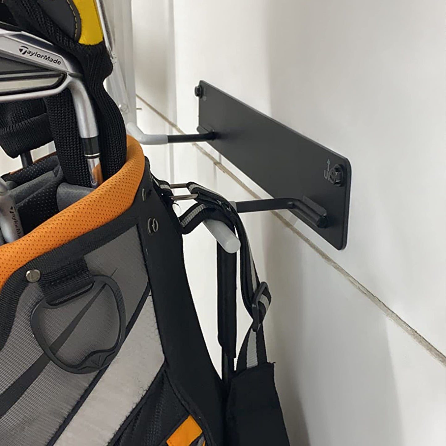 Golf Bag Wall Mount Rack,Durable Golf Storage Organizer,Golf Bag Storage Rack for Garage Wall,Golf Bag Hangers,Golf Club Wall Mount Rack,Blat Blat Golf Bag Organizer-All for Expand Storage Space