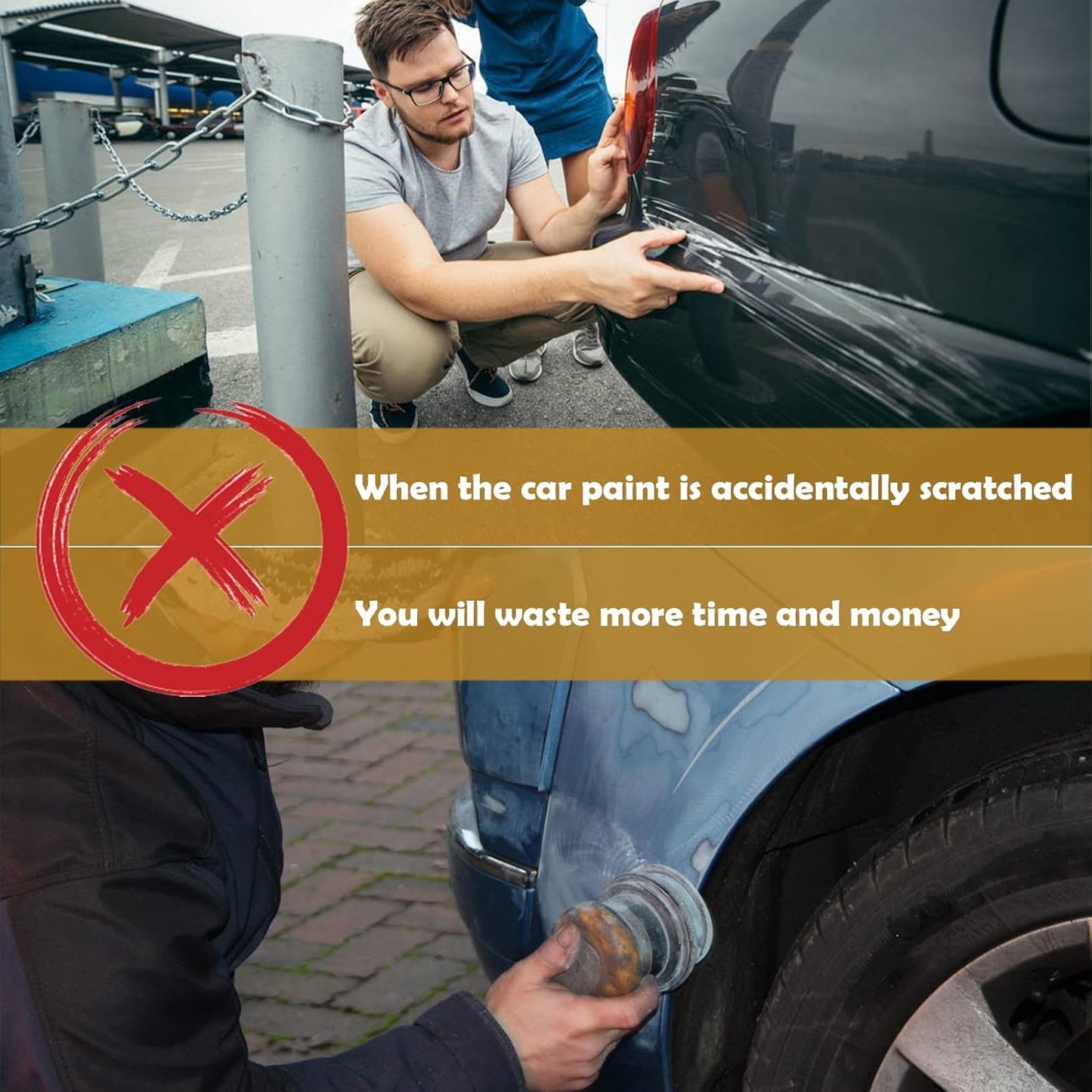 Skiennix Car Scratch Protector - Anti-Scratch Non-Slip Silicone Pads | 8-Pack for Trunk Bike Racks