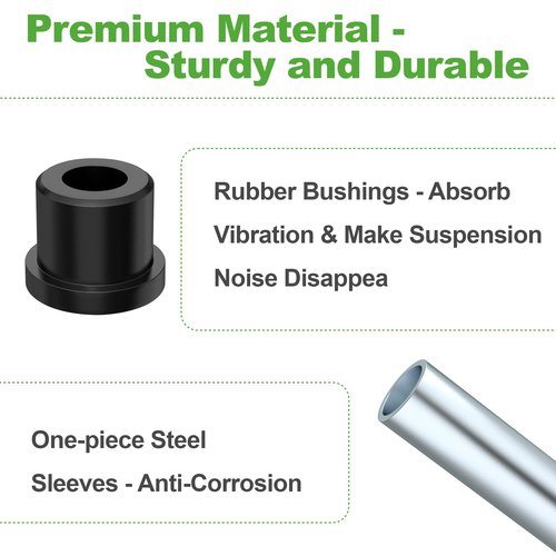 10L0L Complete Rear Leaf Springs & Shackles Bushing Sleeve Kit for EZGO TXT Medalist Gas and Electric Golf Cart 1994-up, Replace OEM 70289-G02 70291-G01, 00429-G4 14158-GI