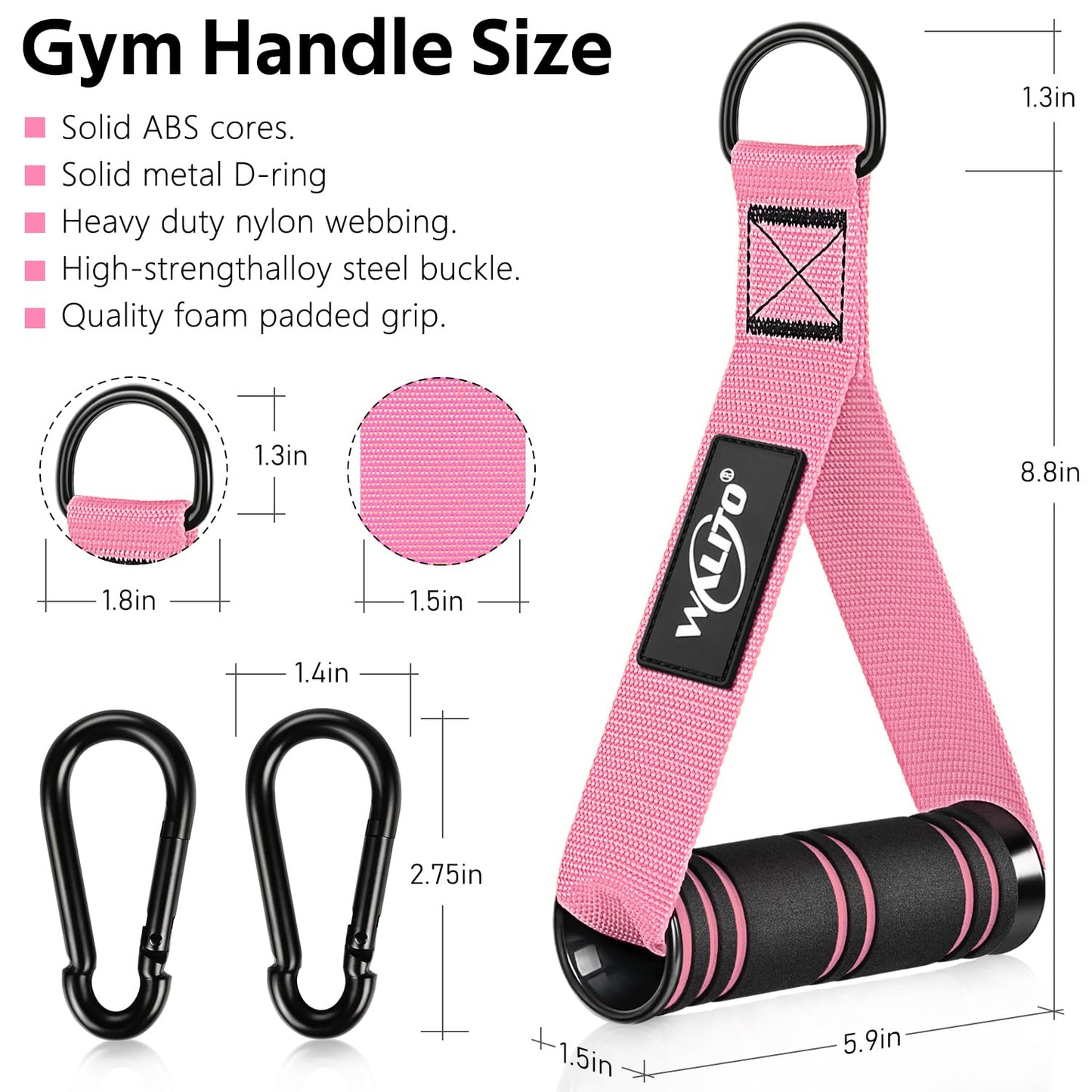 Exercise Handles, Cable Machine Handles for Gym Cable Attachments Training