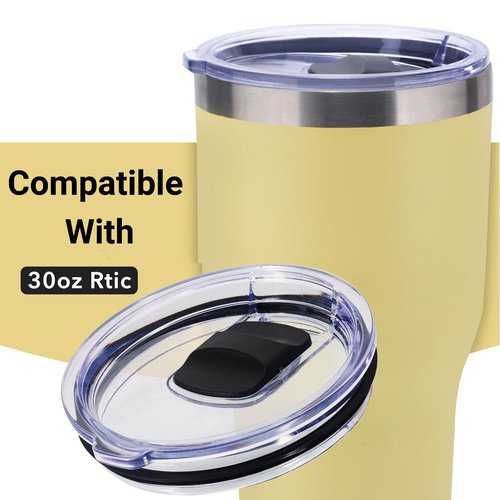 Magnetic 30 oz Tumbler Lid Compatible with Rtic Coffee Travel Mug 30oz ONLY,Splash Proof And BPA Free Replacement Lid,2Pack(OLD Rtic 30oz Not Fit)