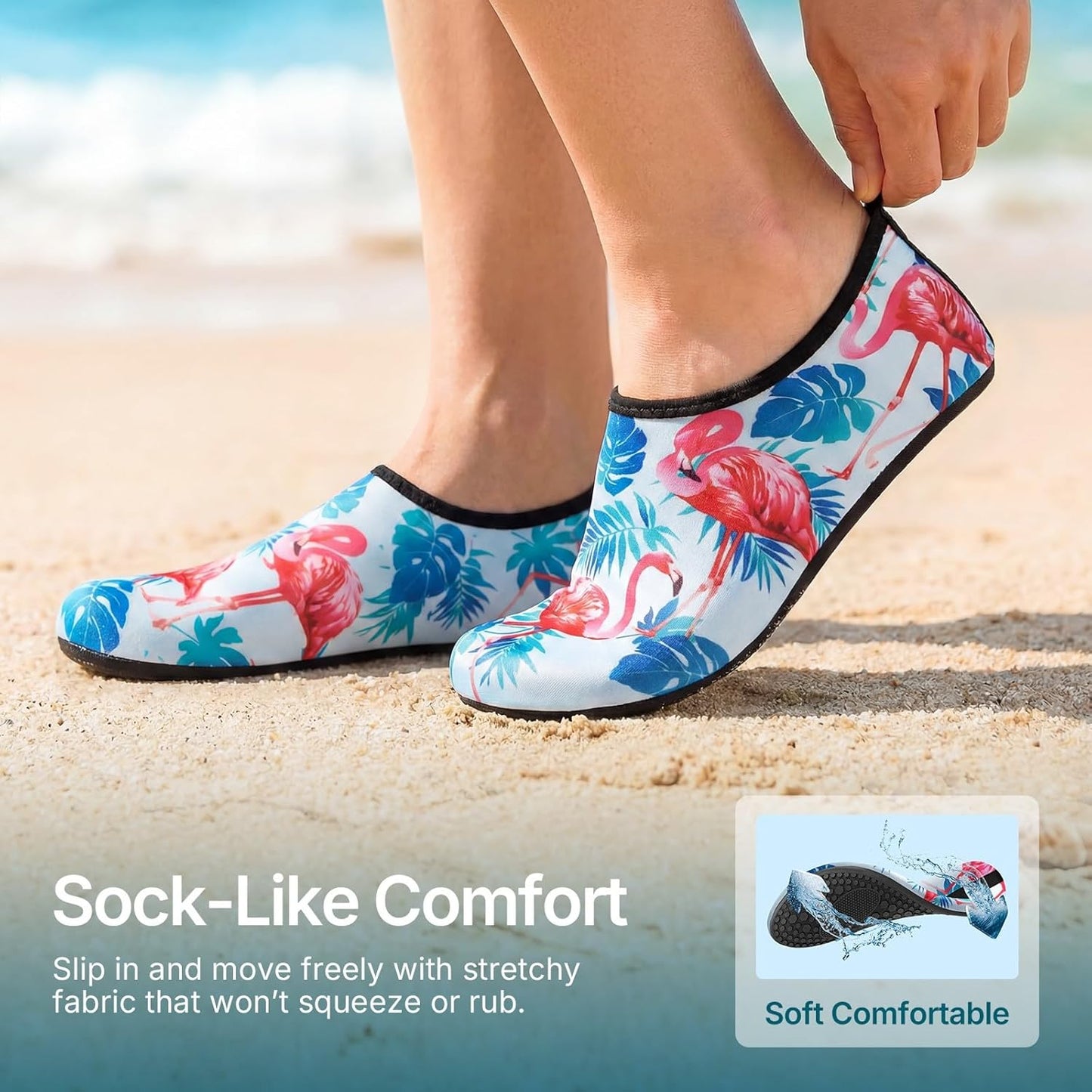 Skiennix Water Shoes - Quick-Dry Aqua Socks for Beach & Pool | Unisex Adult & Youth Sizes