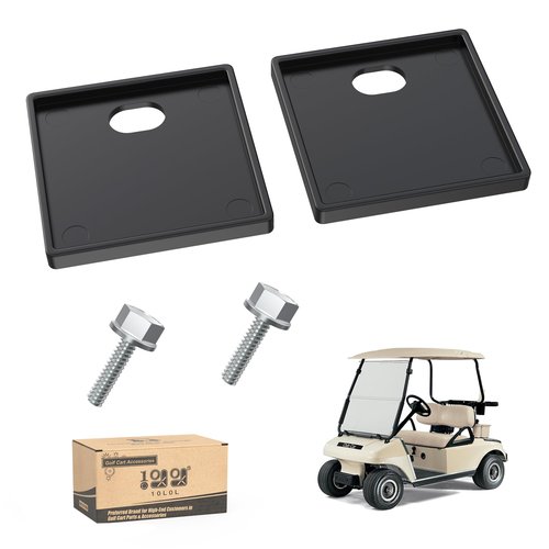 10L0L Golf Cart Front Windshield Bottom Mounting Strut Mount Pads with Stainless Steel Screws Kit, Fit for Club Car DS 2000-up,OEM 102198301 102099101