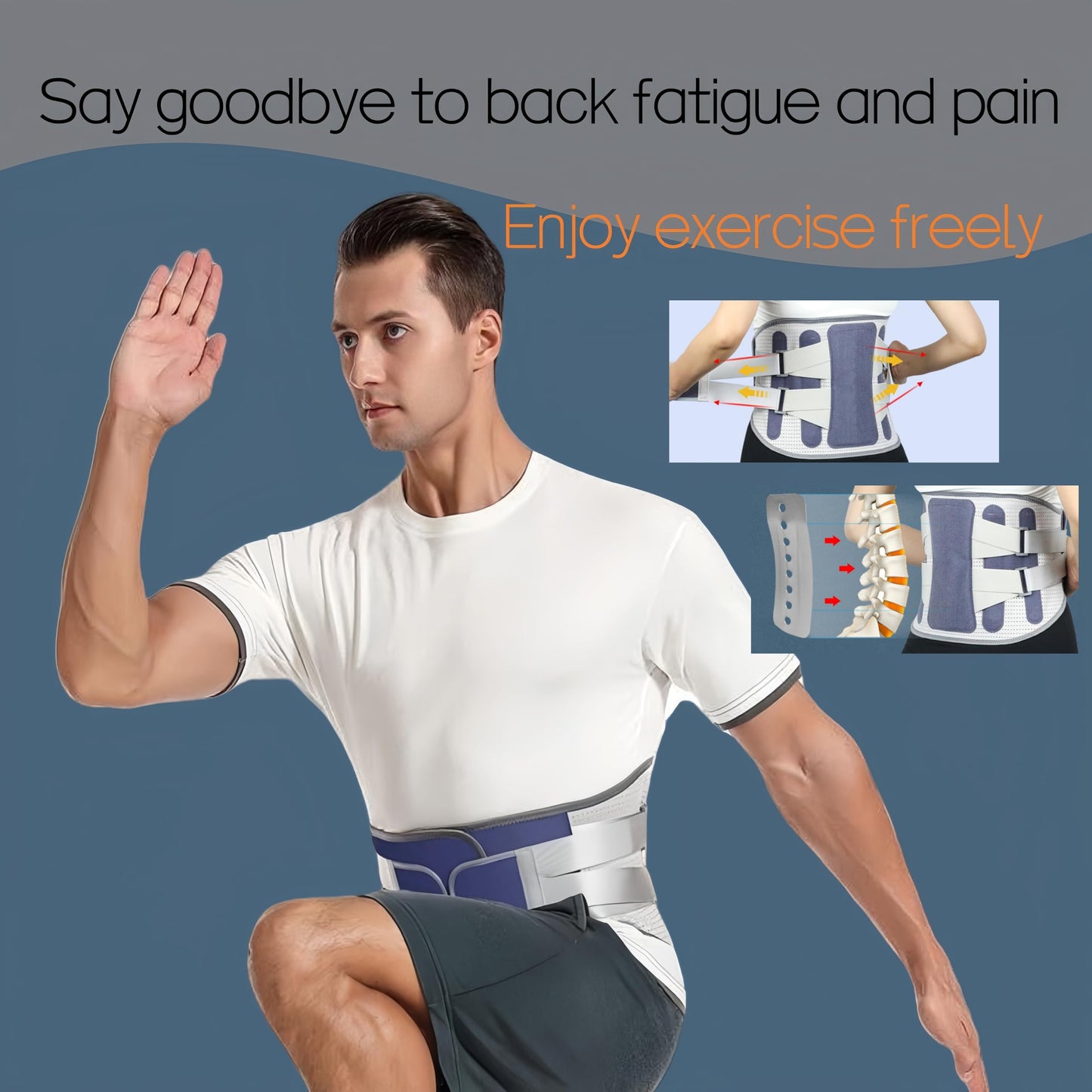 Aylashine Back Brace Lower Back Pain Relief, Lumbar Support Belt with Breathable Pad, Adjustable Back Support Brace for Women & Men - Scoliosis, Sciatica & Herniated Disc Relief L