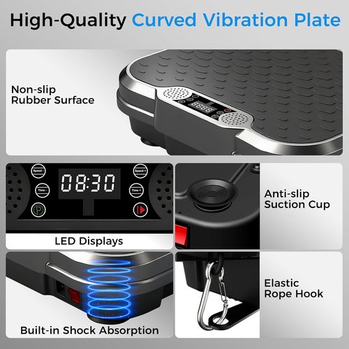 AoraPulse Vibration Plate - Full Body Workout Machine for Weight Loss & Lymphatic Drainage | 400 Lbs Capacity