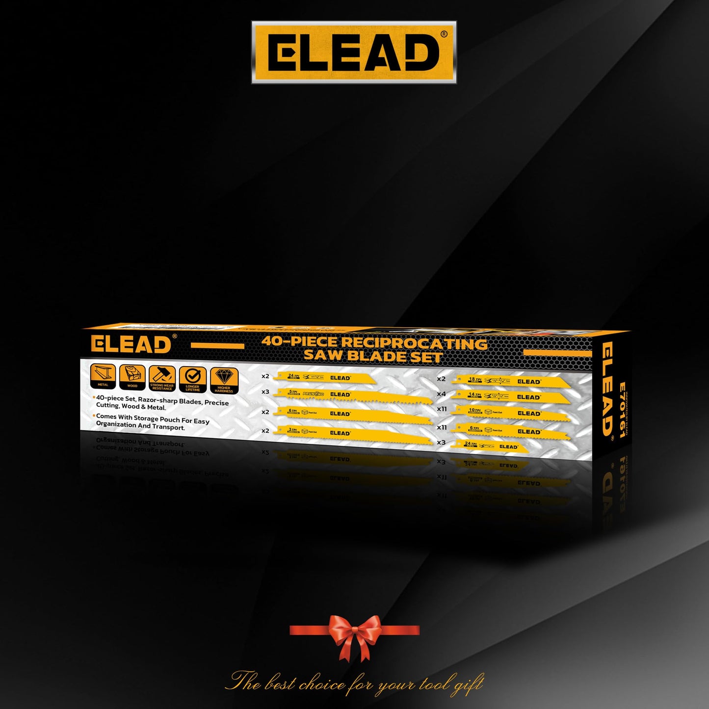 40-Piece Bi-Metal Reciprocating Saw Blade Set, Premium 4 & 6 & 9 Inch Wood & Metal Cutting Saw Blades with Storage Pouch, Long-Lasting Pruning Blades