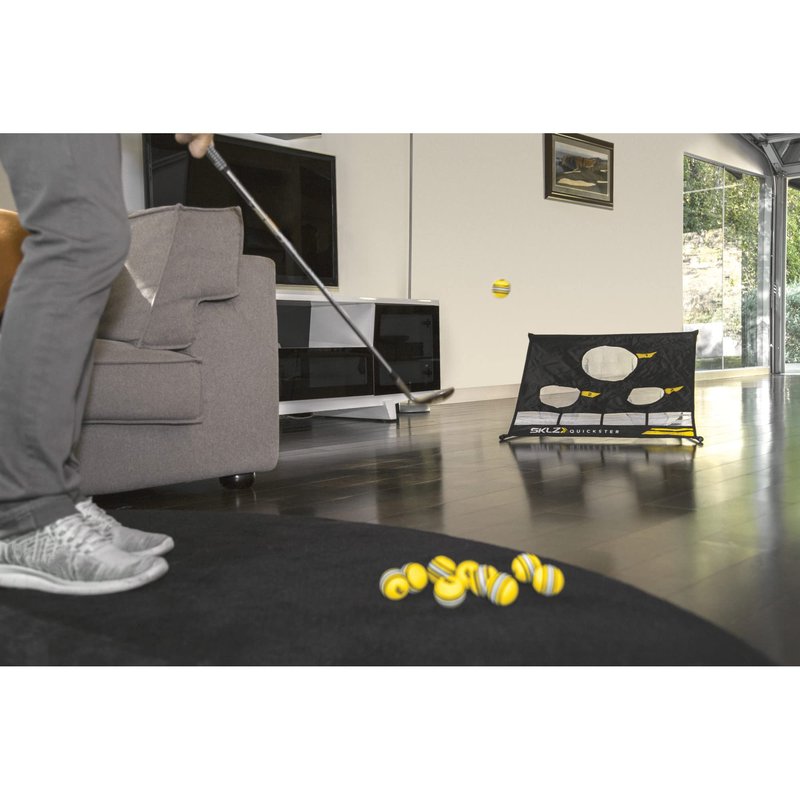 SKLZ Chipping Net + Impact Golf Balls 12 Pack, Traveling Golf Training Set