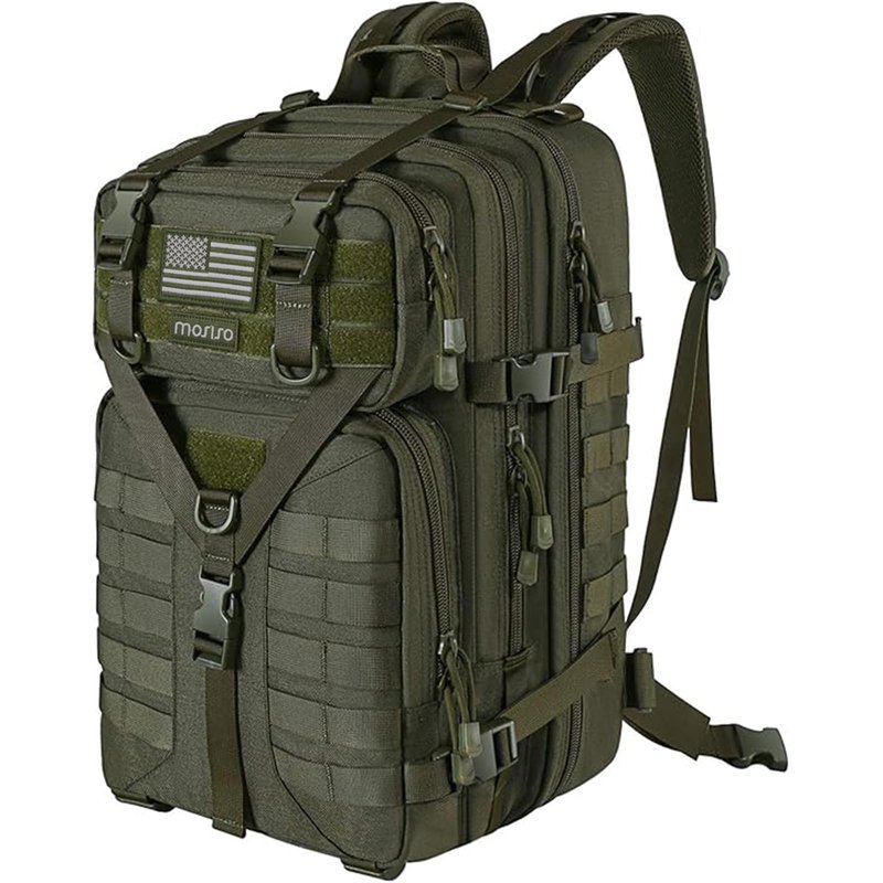 MOSISO 50L Tactical Backpack, Large Men 3 Day Assault Rucksack Military Daypack,Army Green