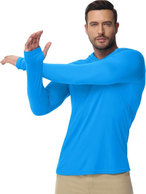 Boladeci Men's Lightweight UPF 50+ Sun Protection Hoodie - Long Sleeve Fishing & Hiking Shirt