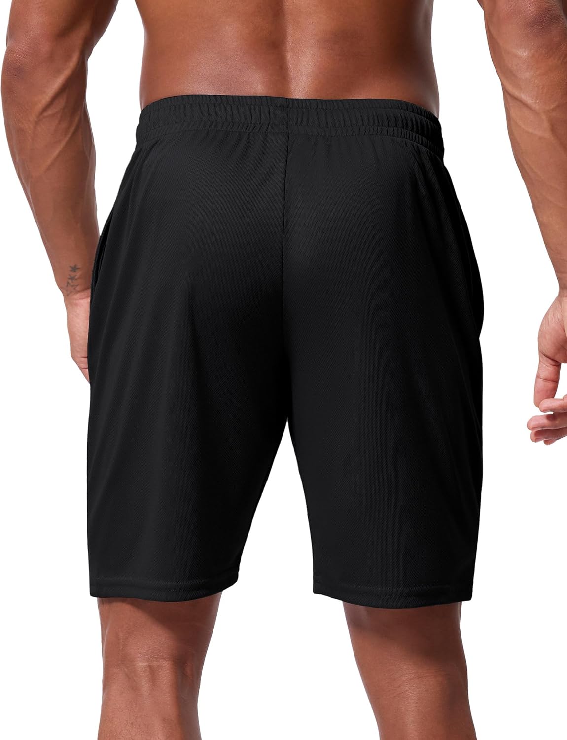 Skiennix Men's Athletic Shorts - Quick-Dry 9-Inch Inseam Mesh Basketball & Gym Running Shorts