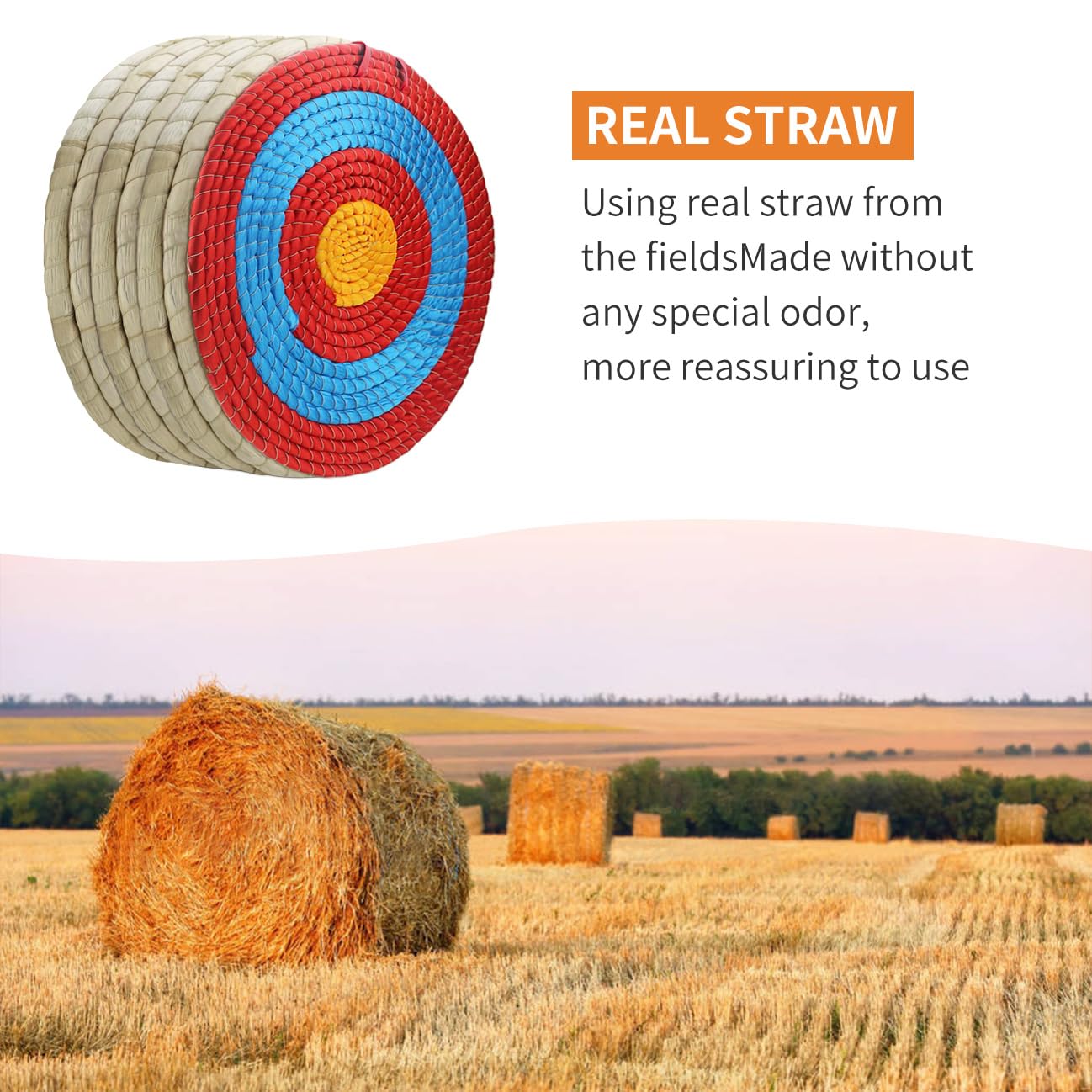 Cifupy Traditional Hand-Made Archery Target 7 Layers Straw Archery Target,Arrow Target for Recurve Bow Longbow for Outdoor Hunting Shooting Practice Archery (20 Inch Targets for Backyard)