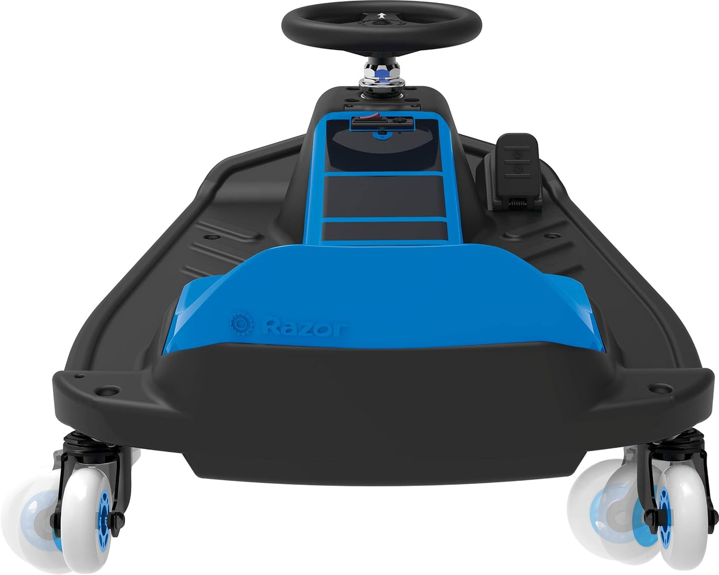 Razor Crazy Cart Shift Electric Go Kart for Kids 6+ | 12V Drifting System, High/Low Speed, Black/Blue