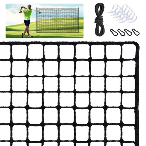 Golf Net - 10x30ft Driving Net for Backyard & Garage, Heavy Duty Nylon Netting