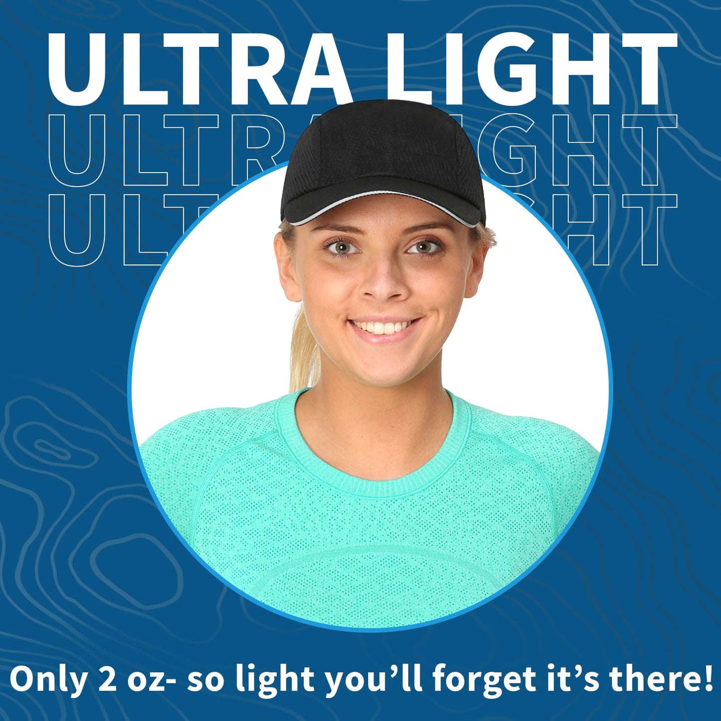 TrailHeads Women's Race Day Performance Running Cap, Lightweight & Quick Drying Mesh Sports Hat with Reflective Trim