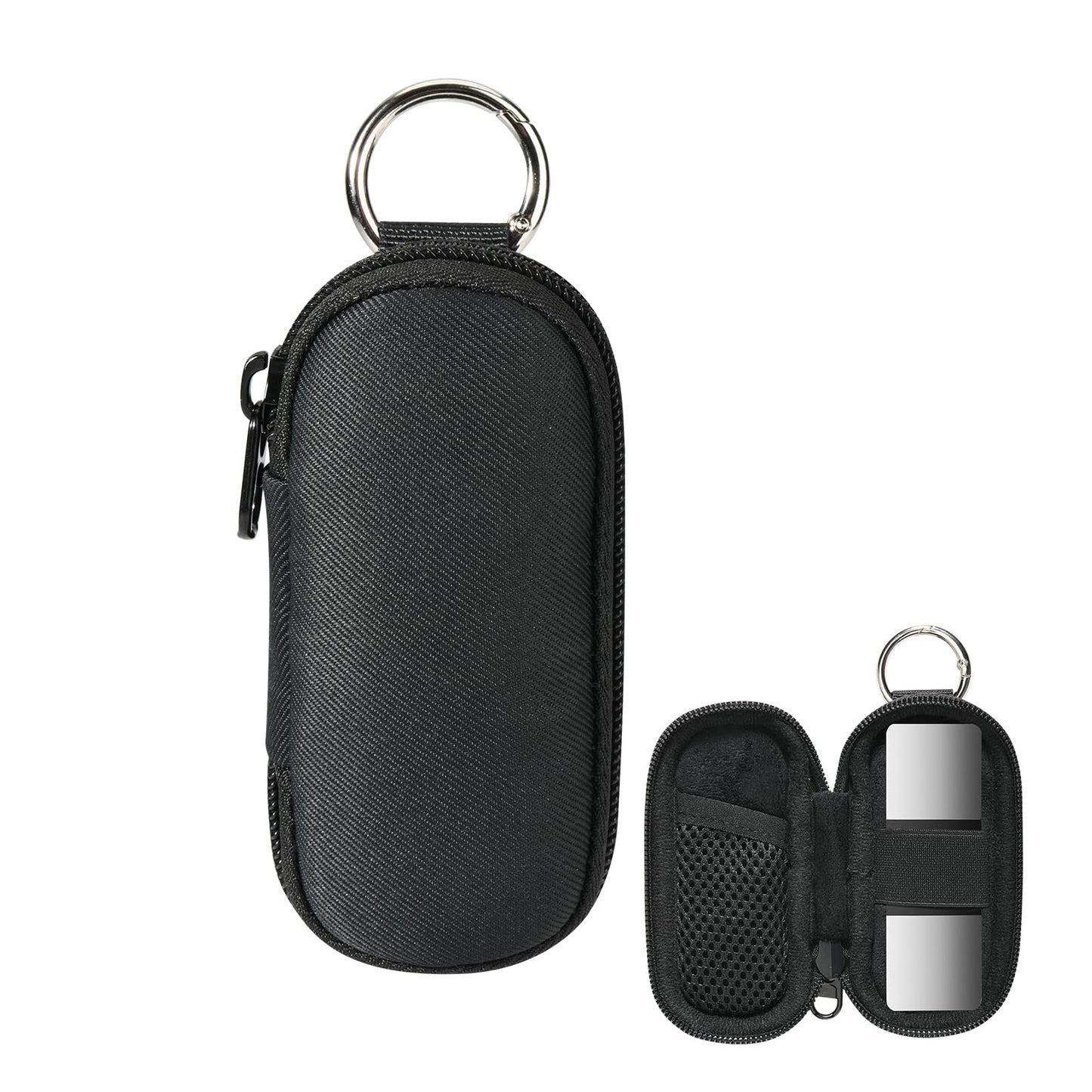 Beautyflier Heart Monitor Case Compatible with AliveCor KardiaMobile 6L, Portable Heart Monitor Bag with Spring O-Ring Keychain, Keep Clean and Protected (Bag Only)