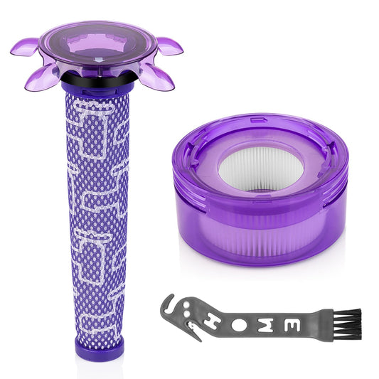 Upgraded V8 Replacement Filter Compatible with Dyson New Version V8 Cordless Vacuum, V8 Animal Extra SV25, SV10, V8 FOCUS Mattress, Car+Boat handheld, Replace Part #965661-05 & 967478-05