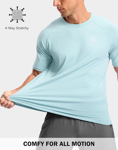 G Gradual Men's Athletic Workout T-Shirts - Moisture-Wicking Cooling Short Sleeve Performance Tee for Gym & Tennis