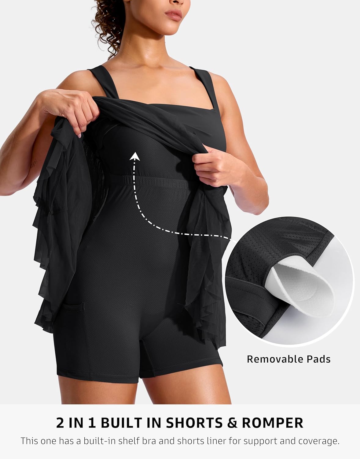 Soothfeel Tennis Dress for Women - Athletic Style with Built-In Shorts & Pockets | Flowy Summer Golf Dress
