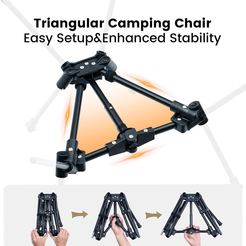 ONETIGRIS 2 Pack Tigerblade Camping Chair, Lightweight Folding Backpacking Hiking, Compact Portable 330 lbs Capacity