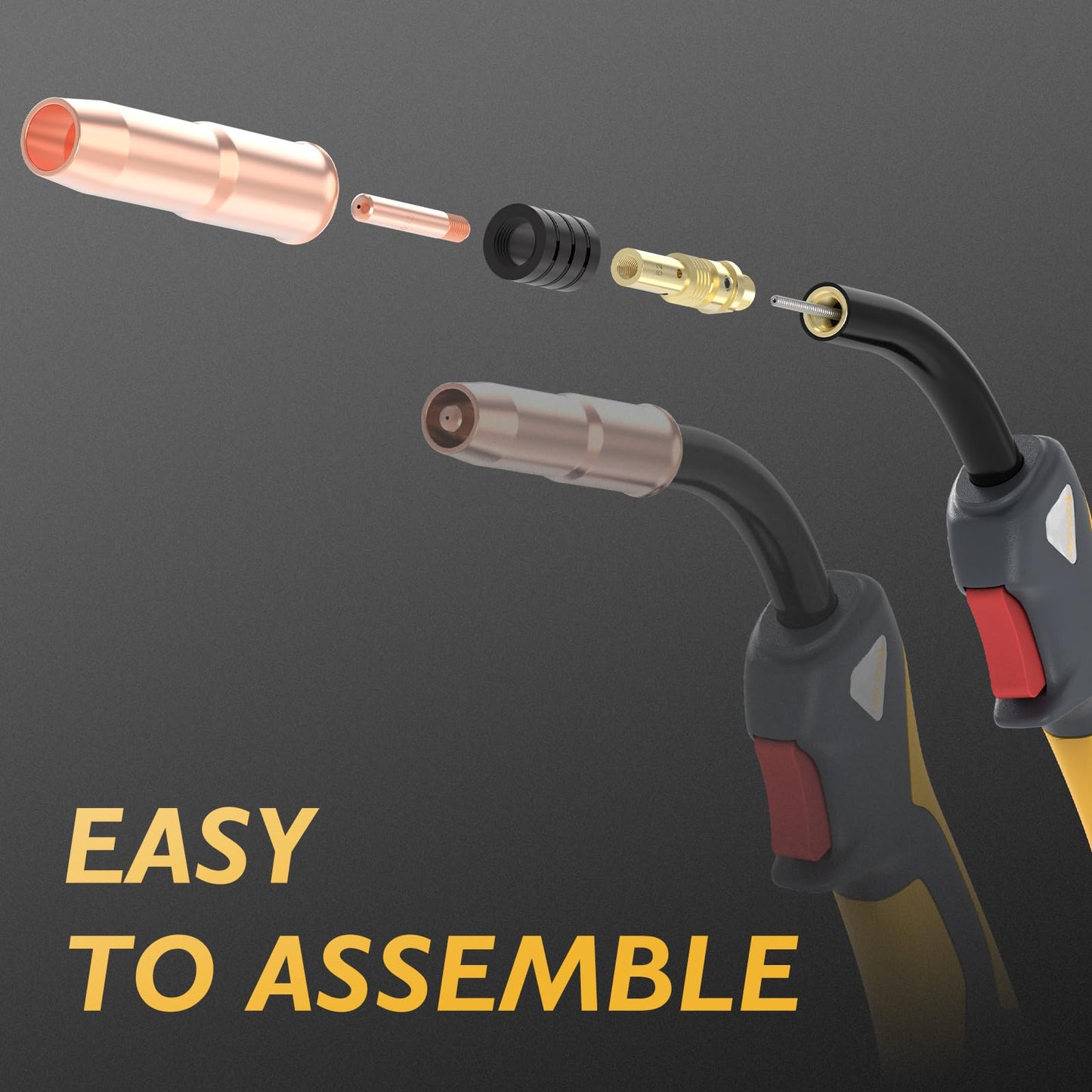 TOOLIOM MIG Welding Gun Torch Stinger Replacement for Lincoln Magnum 250L K533-7, MIG Gun 250Amp 15FT Cable