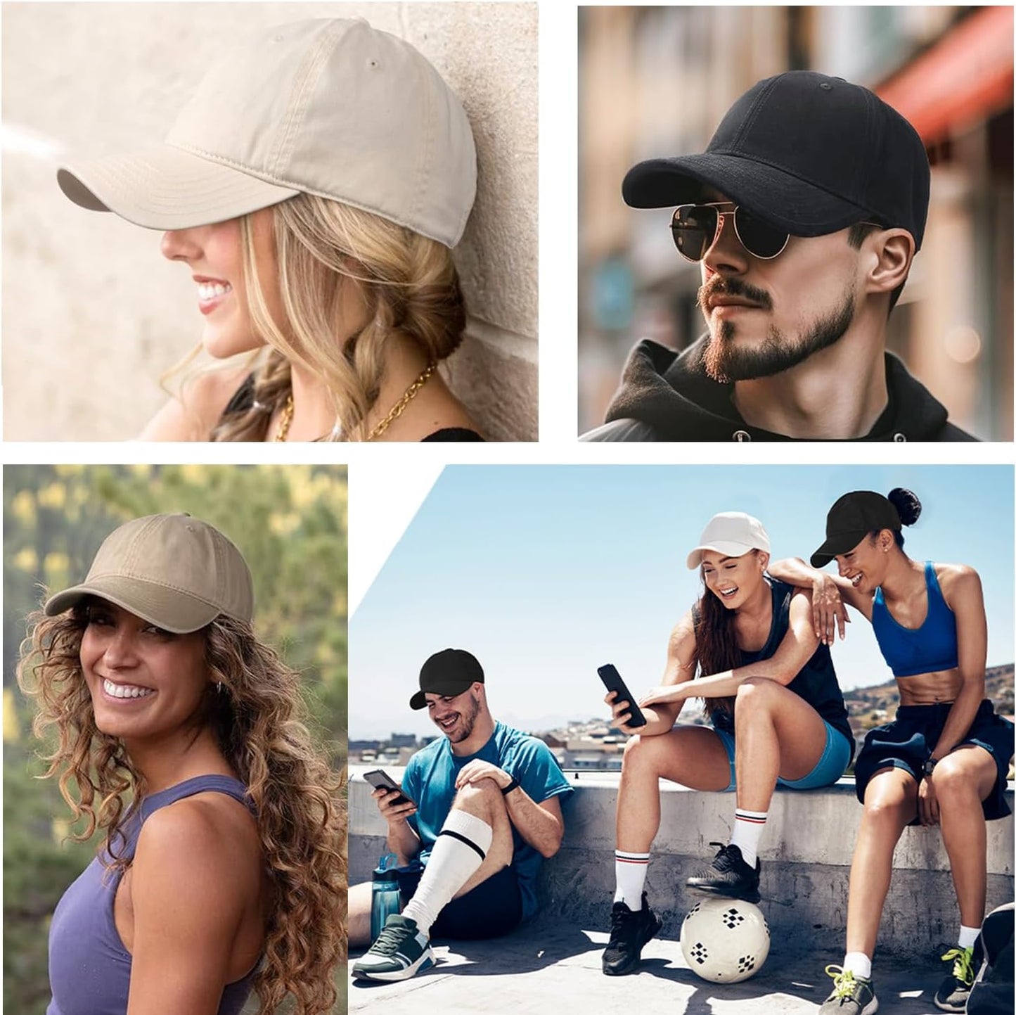 Skiennix Women's Baseball Caps - Adjustable Summer Sun Visor Hat | 2-Pack Set