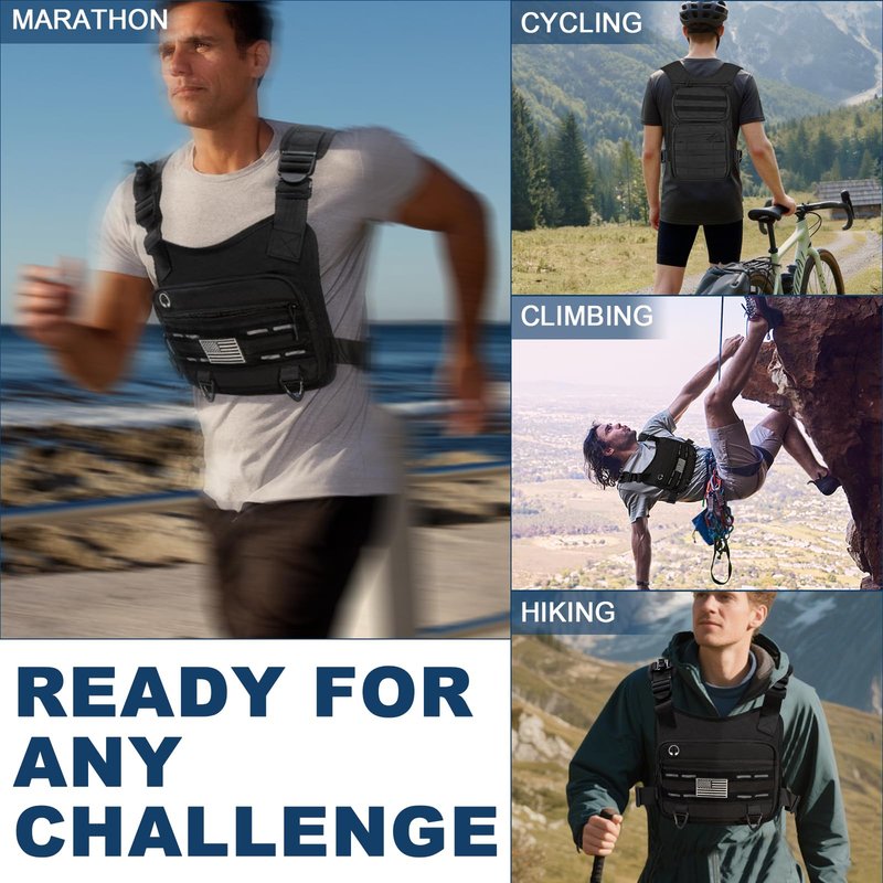 PORTHOLIC Running Vest for Women Men with 1.5L Water Bladder | Adjustable Hydration Vest|Reflective | Lightweight | Muti-Pockets | Breathable for Running Accessories for Hiking