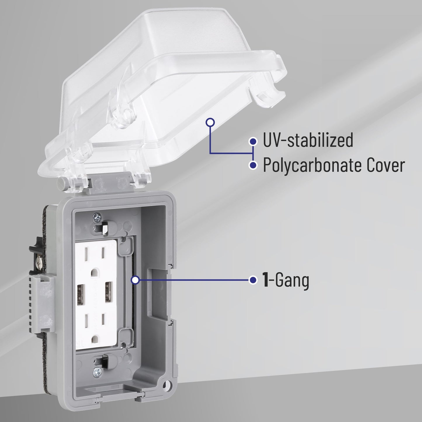 Bates- Weatherproof Electrical Outlet Cover, 3 Pack, 1-Gang, Outdoor Outlet Cover Weatherproof
