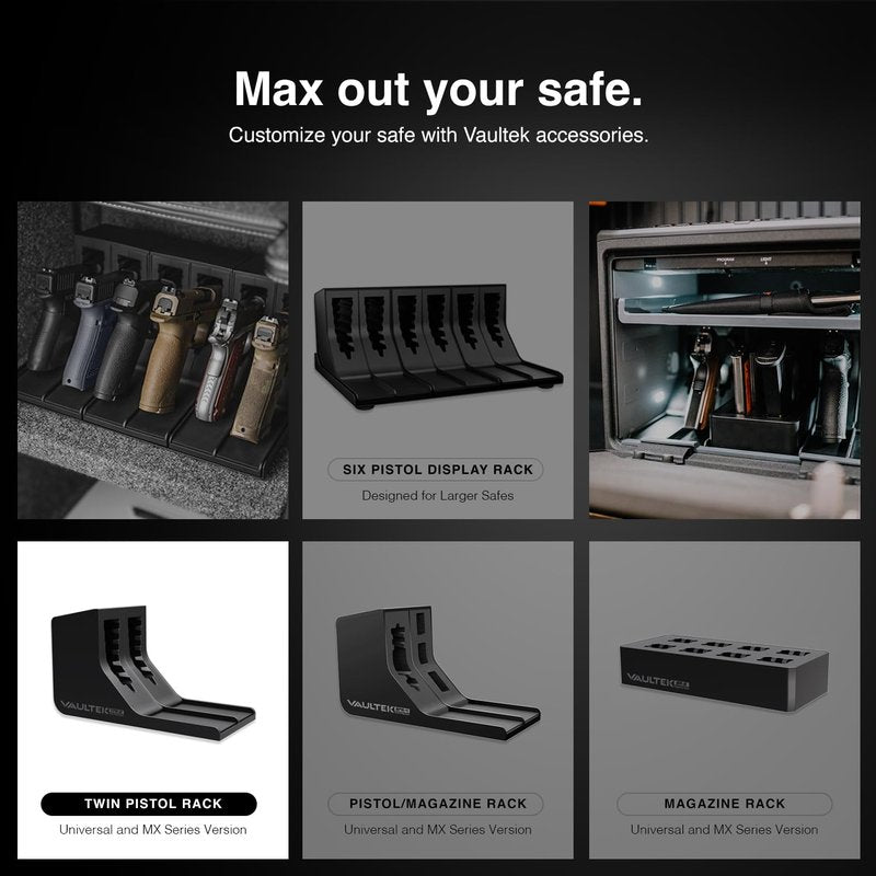 VAULTEK Modular Pistol Rack Protective Handgun Storage (MX Series Pistol Rack)