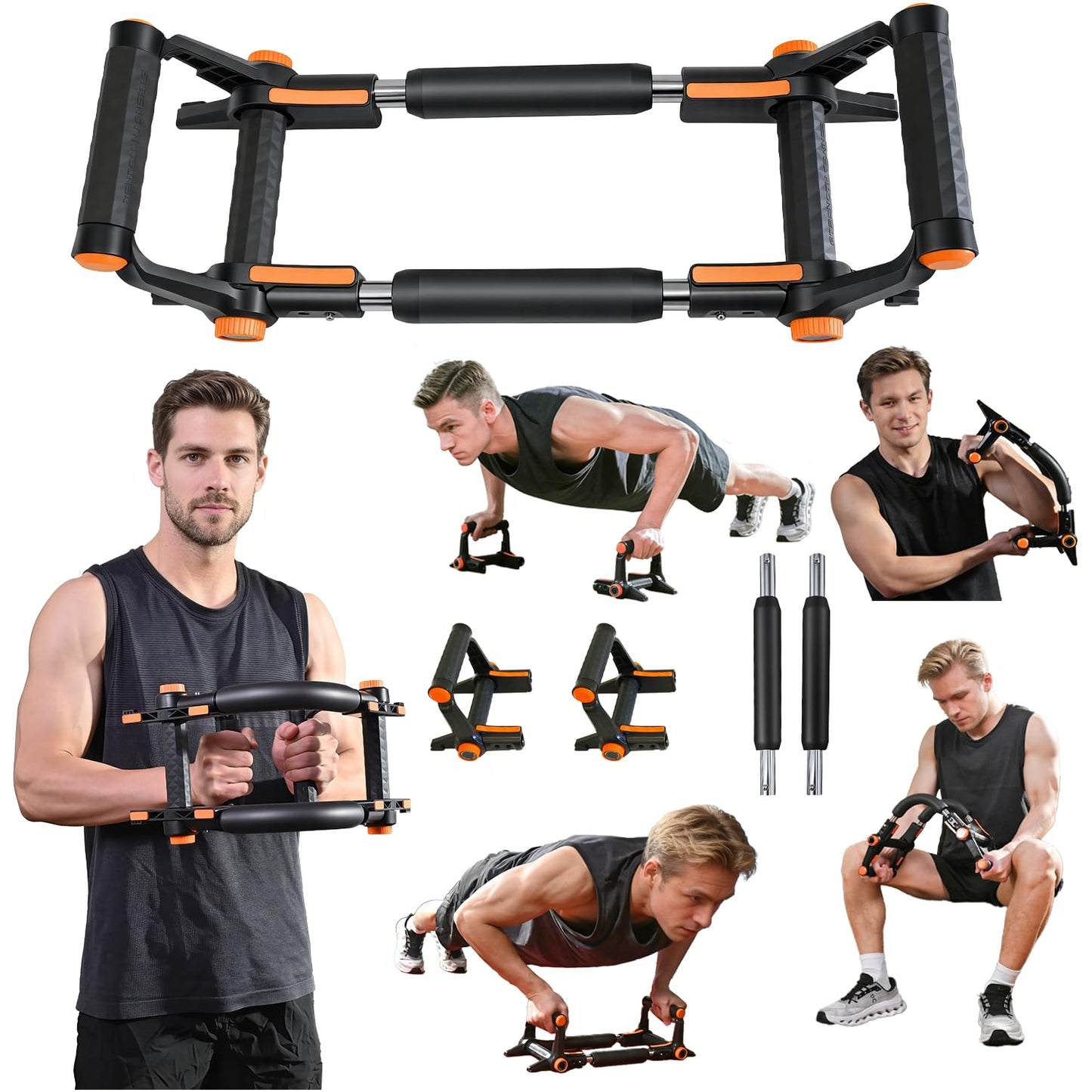 kisnbld Twister Arm Trainer, Adjustable 60-140lbs Push-Up & Arm Strength Equipment, Ergonomic Non-Slip Grip, Spring Resistance Home Gym for Men Women