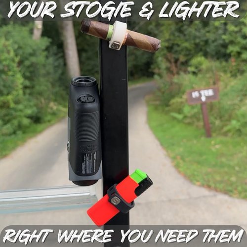 StogieStay Magnetic Silicone Stogie Holder – Fits 34–70 Ring Gauge – Weather-Proof Outdoor Clip for Golf Carts & Metal Surfaces for Golfers, BBQ Lovers, Camping & Fishing Fans
