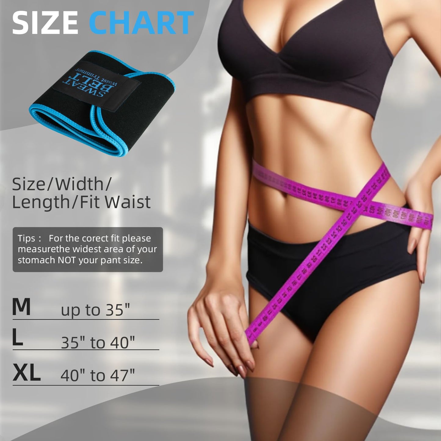 AMZBOSS Waist Trainers for Women Belly Fat, Waist Sweat Band for Women, BU2