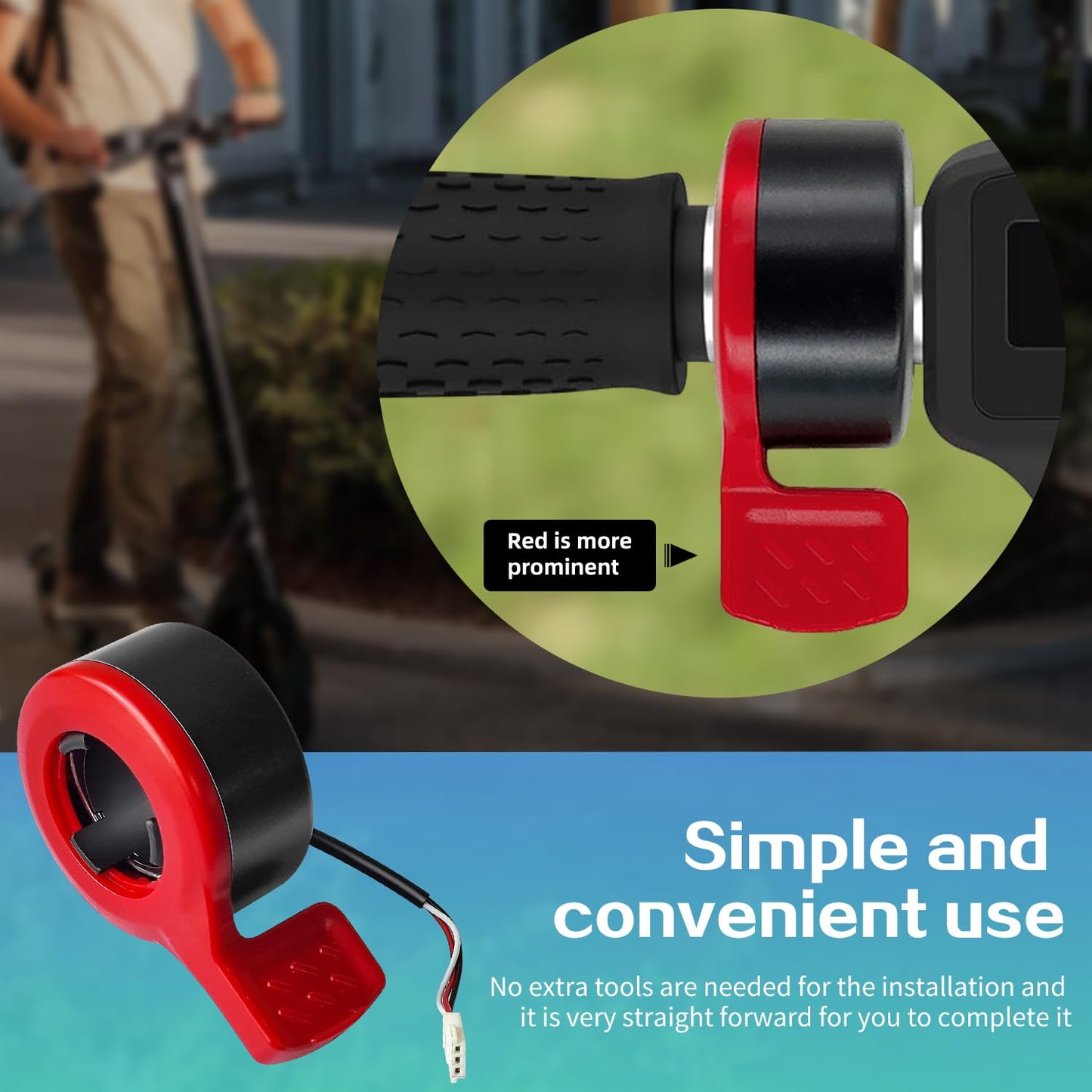BIAQI Replacement Thumb Brake Lever for Hover-1 Comet Electric Scooter – DIY Speed Control & Finger Brake, Compatible with Electric Scooter Accessories