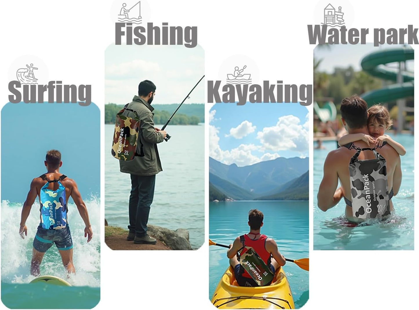 Skiennix Waterproof Dry Bag - Lightweight Roll Top Storage for Travel & Outdoor Activities | 5L/10L/20L Options