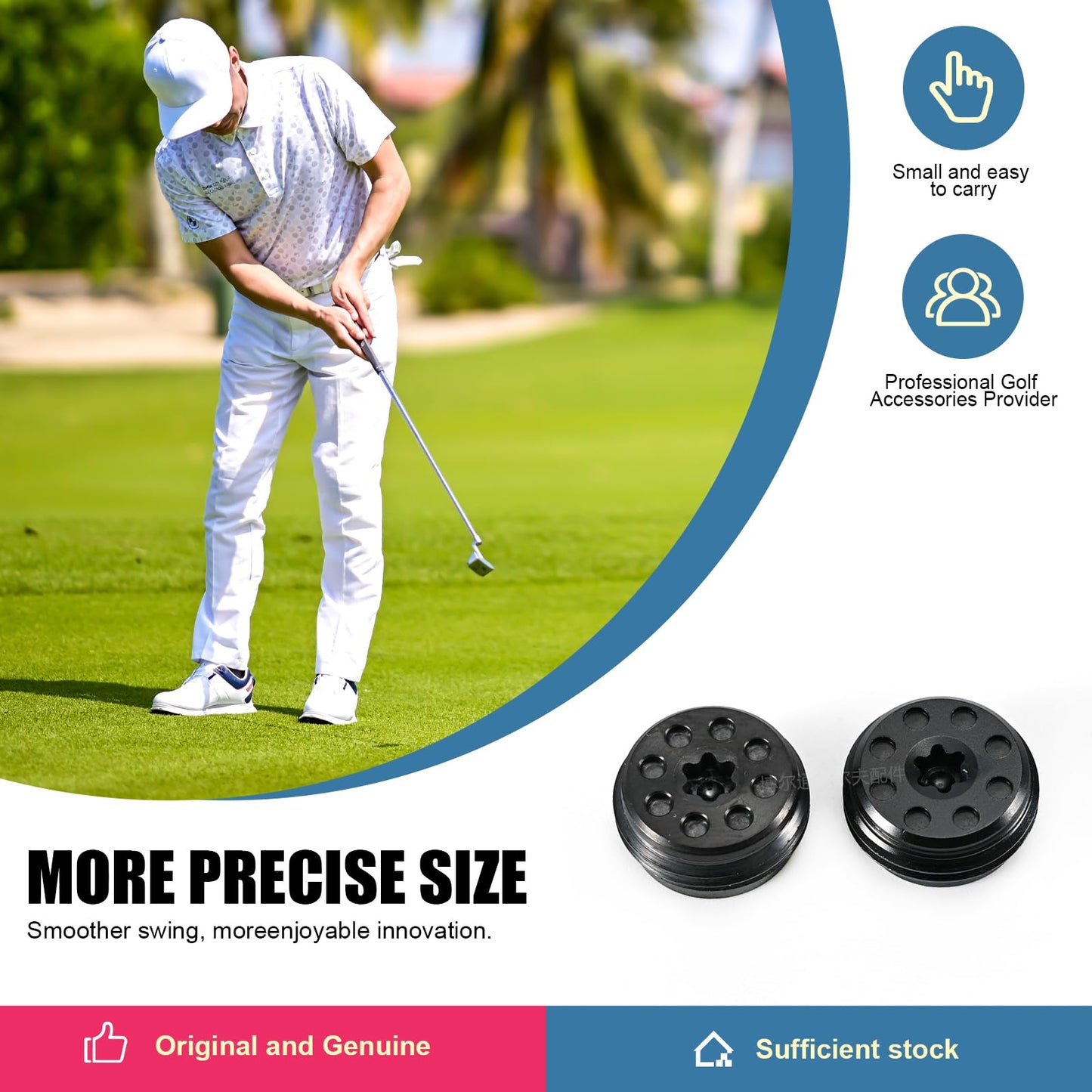 BoltonGolf Golf Weight Blocks Suitable for PXG Series Wooden Club Push Rod Counterweight Screw Golf Club Adjustment Swing Weight Parts. (1 pcs 15g)