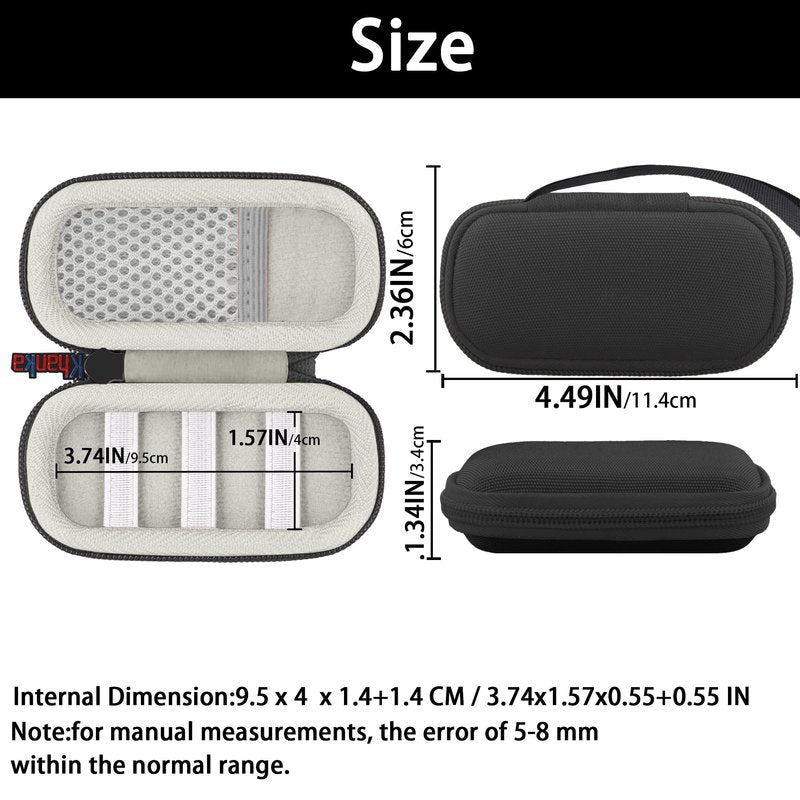 khanka Hard Case for AliveCor KardiaMobile ECG Monitor, Fits KardiaMobile 6L/6L Max, 6-Lead Personal EKG Device, Portable Heart Monitor Storage Case（Gray）