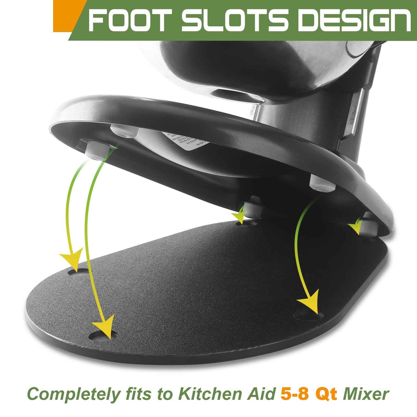 Mixer Slider Mat for Kitchen Aid 5-8 Qt Bowl Lift Stand Mixer, Counter Sliding Mat Kitchen Appliance Sliding Tray for Kitchenaid 5-8 Qt Professional Mixer Countertop Storage Accessories Moving Board