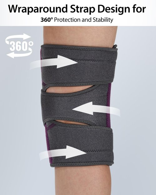 ABYON Knee Brace - Adjustable Support for Meniscus Tear & ACL Injuries | 360° Wraparound Strap for Pain Relief