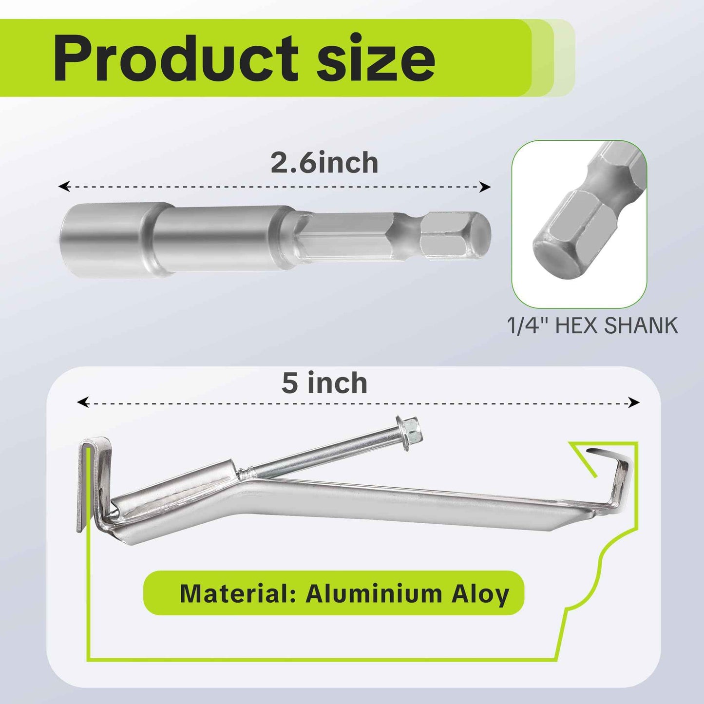 5" 25 Pcs Heavy Duty Hidden Aluminum Gutter Hangers with 1/4’’ Hex Drill Bit, Repair Sagging Gutters with Pre-Inserted Screw Fast.