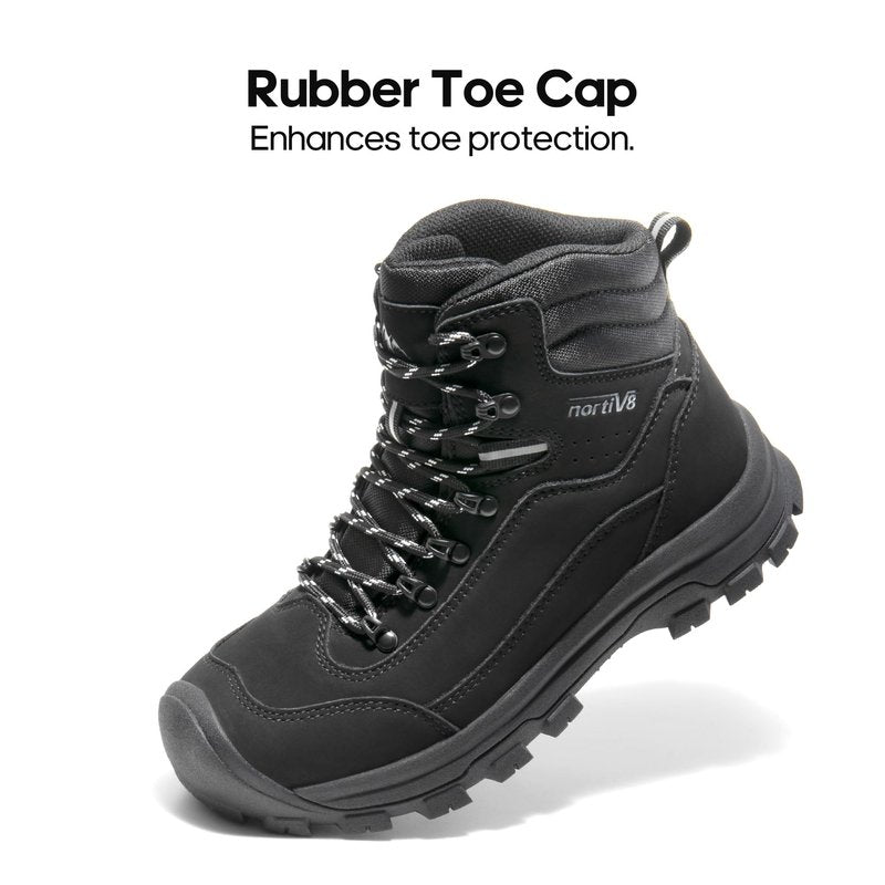 NORTIV 8 Women's Hiking Boots Waterproof Trekking Camping Trail Backpacking Boots for Outdoor,Size 8.5,Black,SNHB243W