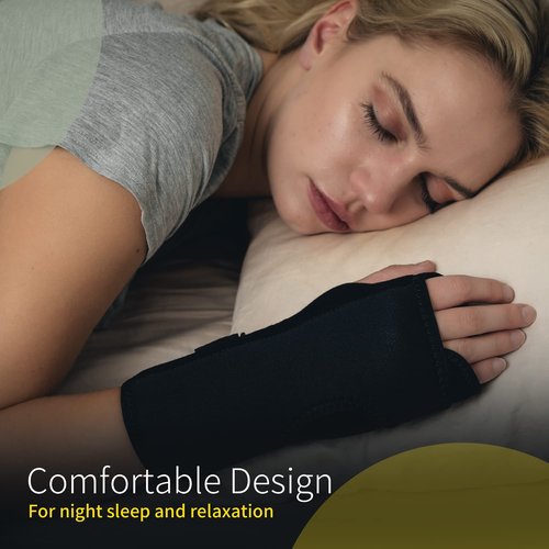 BraceUP Carpal Tunnel Wrist Brace Night Support Lightweight Splint with Cushioned Pads, Night Sleep Wrist Support Brace for Pregnancy, Hand Support, and Tendonitis Arthritis Pain Relief