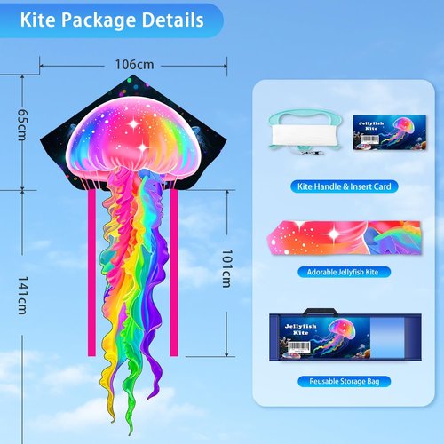 Large Easy-to-Fly Kite for Kids & Adults - Perfect for Outdoor Fun | Ideal Gift for Holidays